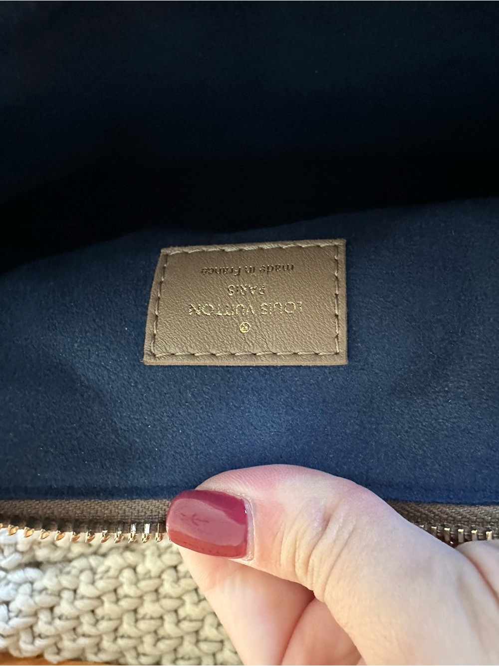 Louis Vuitton Beige Embossed Monogram Crossbody Bag with Cream Strap - Picture 3 of 10